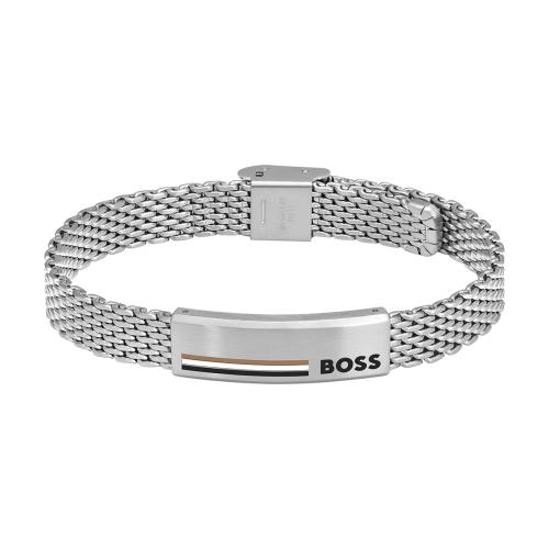 Bracelet Homme Boss Bijoux Alen - 1580611 Acier Argent Taille Ajustable 180-195Mm