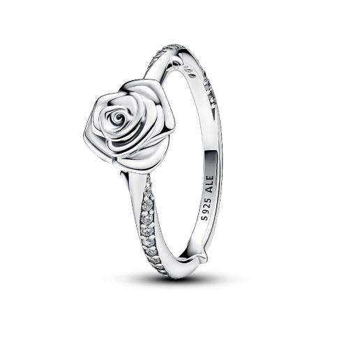 Pandora - Rose sterling silver ring with clear cubic zirconia - Promo Bijoux